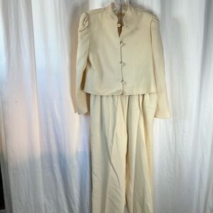 Vintage Carole Little for St. Tropez West Two Piece Wool Pant Suit
